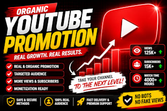do organic youtube video promotion for channel growth and monetization