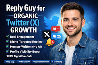 your reply guy organic twitter x promotion x marketing boost engagement growth