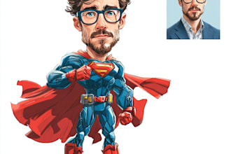 create superhero cartoon character for you