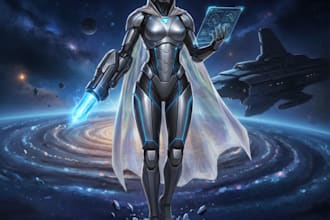 paint high quality sci fi character or sci fi concept art