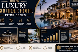 investor ready luxury boutique hotel travel agency business plan pitch deck
