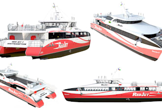 make 3d ship model 3d boat 3d yacht hull design vessel 3d boat animation pontoon