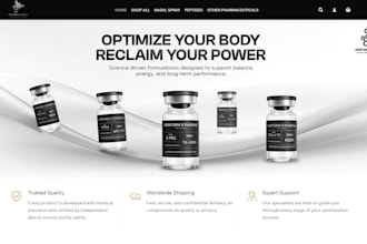 build seo peptide website bio lab store peptide ecommerce website
