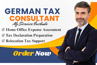 be german tax consultant, tax declaration for home office and relocation