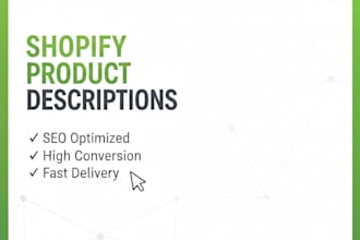 write SEO product descriptions for shopify