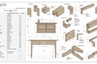 prepare detailed carpentry cutting lists and plans