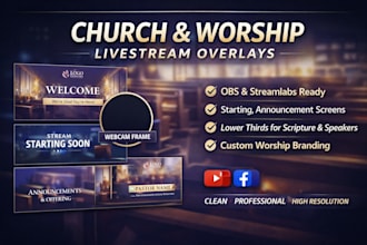 design church livestream obs overlay for worship streaming