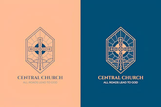 design church ministry christian religious faith based logo