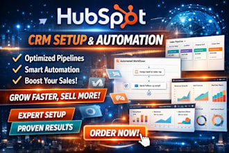 setup and optimize hubspot CRM, pipeline and automation