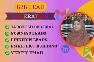 b2b lead generation, linkdin lead generation and email list building