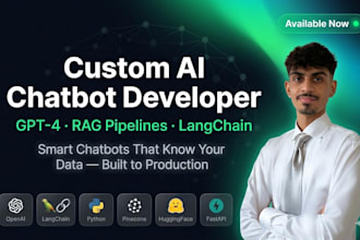 develop custom ai chatbot with gpt, rag and langchain