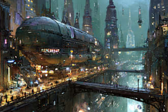 draw a cyberpunk, cyberpunk city, scifi art for you