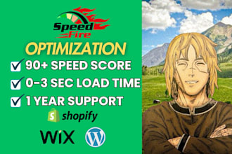 increase speed of wix shopify and wordpress website