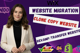 migrate wix to wordpress website, clone website shopify migration