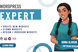design redesign wordpress website, website development as a full stack de