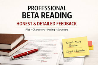 provide detailed and honesty beta  reading feedback for your manuscript