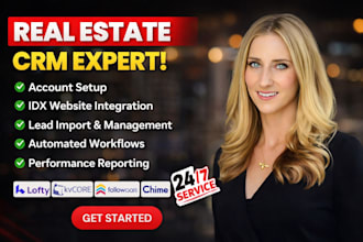set up real estate crm lofty crm, boldtrail, kvcore, chime, follow up boss, idx