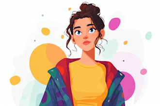create colorful flat vector illustrations