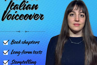 narrate italian book chapters and long texts
