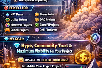 promote and market your crypto project , nft project to maximum exposure