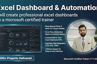 custom excel dashboards as a microsoft certified trainer