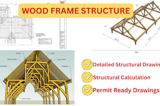 design timber framing plan wood structure truss construction cost estimate