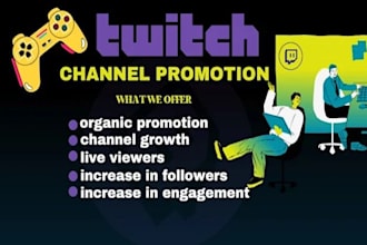 increase your twitch and youtube live stream viewers through organic promotion