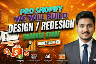 do shopify store design and website redesign for ecommerce website development