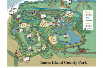 draw rv park map landscape campground map in vector illustrator