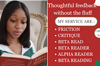 be your fiction, beta reader, alpha reader, fantasy, manuscript feedback, novel