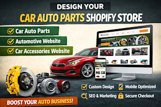 design car auto part shopify store automotive website car accessories website