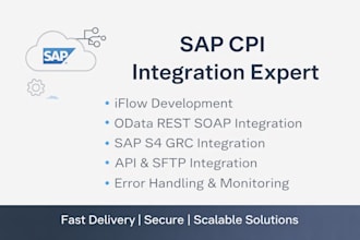 develop sap cpi integration and build professional iflows