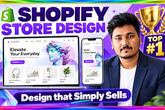 create branded shopify store design, website UI UX development for ecommerce