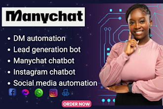 setup manychat automation instagram chatbot messenger whatsapp manychat chatbot