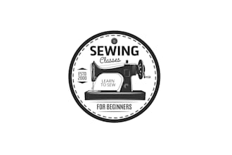 create awesome and gorgeous sewing machine logo design