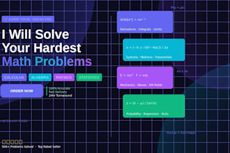 do calculus, algebra, math, physics and statistics problems