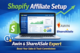 set up and manage your shopify affiliate program, awin or shareasale