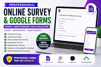 design professional online survey, questionnaire and data collection form