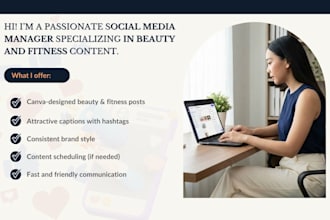 manage your beauty or fitness instagram with engaging posts