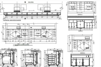 do diy woodworking and custom 2d millwork  pantry shop drawings