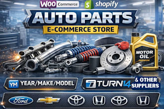 build auto part shopify store, oem aftermarkets auto part ecommerce store