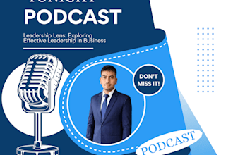 design a professional and catchy podcast cover art expert