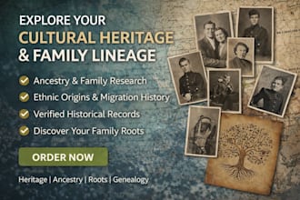 help you explore your cultural heritage and family lineage