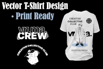 create a professional custom tshirt design in vector