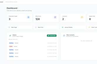create a complete cms with admin dashboard that runs free on cloudflare pages