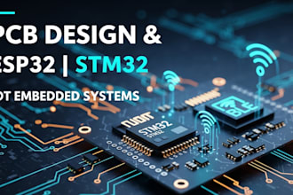 develop embedded system, pcb design and esp32 stm32 arduino freertos, iot, rsp