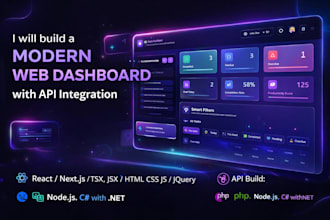 build web dashboard with API integration