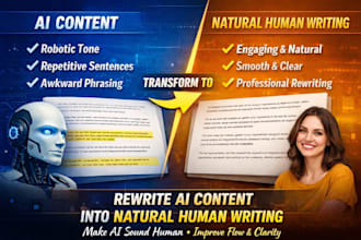 rewrite ai content into natural human writing