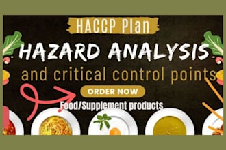 create a customised haccp plan and complete food safety documentation