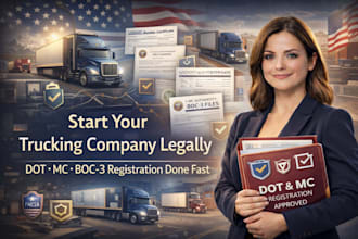 register your trucking company dot, mc, and boc 3 form